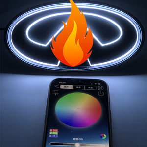 ไฟสัญลักษณ์ LED กระจังหน้าคาร์บอนไ<span class=keywords><strong>ฟ</strong></span>เบอร์  แบบแ<span class=keywords><strong>ฟ</strong></span><span class=keywords><strong>ล</strong></span><span class=keywords><strong>ช</strong></span>ห<span class=keywords><strong>ล</strong></span>ายสี RGB ควบคุมผ่านแอพ สำหรับอินฟินิตี้ ปี 2014-2024 - Product Image 4
