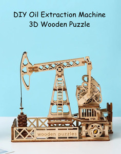 2025 Thiết Kế Mới Sáng Tạo Bằng Gỗ Tự Làm Máy Khai Thác Dầu Mô Hình <span class=keywords><strong>3D</strong></span> Câu Đố Đồ Chơi Quà Tặng Trang Trí - Product Image 6