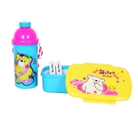 Boîte à lunch en plastique pour enfants, sans BPA, avec gourde, vente en gros