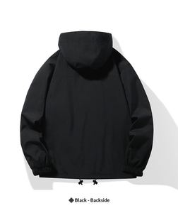 Veste décontractée à col rond en softshell légère et respirante, coupe-vent monocouche pour l'extérieur, printemps-automne, personnalisable OEM, marque privée - Product Image 4