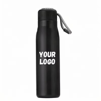 Bouilloire de sport sous vide en acier inoxydable à double couche de grande capacité Nouveau design de lanière portable Cadeau de fête parfait pour hommes boisson