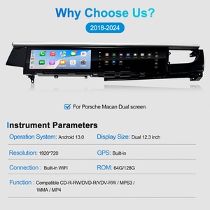 Navihua for Porsche Macan Dual Screen PCM3.0 PCM4.0 2018- 2024 12.3 Inch Car Radio Multimedia Player Android13 4G GPS Navigation - Product Image 5