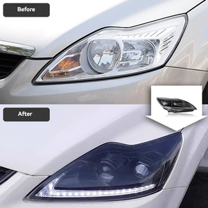 Fari Anteriori per <span class=keywords><strong>Ford</strong></span> <span class=keywords><strong>Focus</strong></span> 09-13 Gruppo Ottico con Lenti Modificate Fari a LED Luci Diurne e Indicatori di Direzione a Flusso - Product Image 2