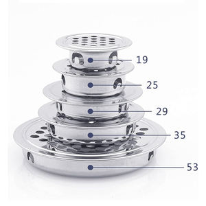 Ventilaciones de aire de 53mm, ventilación Circular de sofito, rejilla de ventilación redonda de acero inoxidable para cocina, baño, armario, armario - Product Image 2