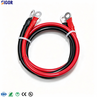 Câble de batterie robuste 2-6AWG en cuivre étamé, faisceau de câblage en PVC silicone, cosses de câble d'alimentation pour onduleur, VR, solaire, marine, moto