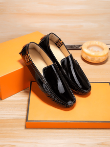 Zapatos Oxford de cuero de vaca con entresuela de goma retro, forro, suela exterior y parte superior de tela de caucho/látex de grano completo, espumados, para todas las estaciones. - Product Image 3