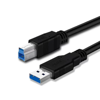Grosir Micro USB 3.0 a Male ke B tipe Male BM kabel Printer ekstensi jaket PVC dengan Braid Shielding untuk penggunaan komputer