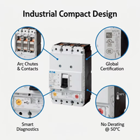 Disjoncteur à boîtier moulé industriel Eaton Moeller série NZM NZMN1-A80-NA 80A 3P 440V CE CCC ISO pour système électrique