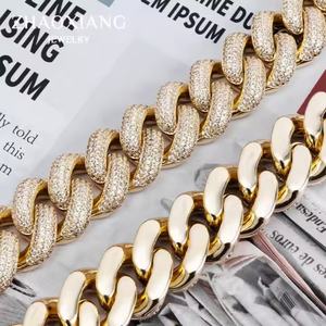 Fabricante de Joyería Personalizada, Cadena Cubana de Alta Calidad con Circonitas Cúbicas, Estilo Hiphop, Collar de Cadena con Diamantes de Circonita Cúbica para Hombre - Product Image 2