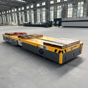 รถเข็นขนส่งแบบแบนสำหรับโรงงานเหล็ก รับน้ำหนักได้ 60 ตัน รถเข็นขนส่งวัสดุแบบไร้ราง ใช้พลังงานแบตเตอรี่ ขนาด 1-200 ตัน - Product Image 5