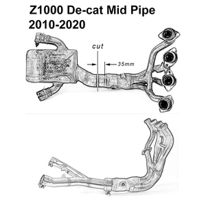 <span class=keywords><strong>Ligne</strong></span> d'échappement Racing position d'origine tuyau de liaison intermédiaire pour Kawasaki <span class=keywords><strong>Z1000</strong></span> - Product Image 4