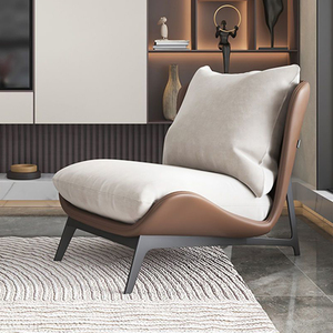 Bộ ghế sofa đơn phong cách mềm mại bán buôn, ghế thư giãn da Ý cao cấp nhẹ nhàng với đôn, bộ ghế phòng khách hiện đại - Product Image 6