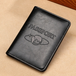 Porte-<span class=keywords><strong>passeport</strong></span> en cuir véritable vintage britannique populaire pour hommes, design international vintage, porte-cartes - Product Image 2