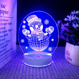 Nouvelle base de recharge 2025 avec motif de Noël pour la décoration intérieure personnalisée du festival de Noël, lumière de nuit LED - Product Image 5