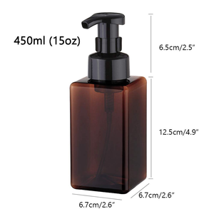 Transparent Square <b>200ml</b> 300ml PETG Plastic Pump <b>Bottle</b> for Shower Gel Lotion Shampoo Multi Purpose Plastic <b>Bottle</b> - Product Image 2