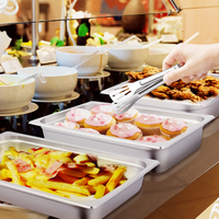 DaoSheng 2/4 Hôtel Restauration Buffet Stockage Des Aliments Crème Glacée Gelato Conteneur En Acier Inoxydable Gastronorm GN Pan Conteneur Alimentaire