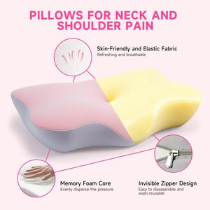 <span class=keywords><strong>Oreiller</strong></span> ergonomique <span class=keywords><strong>pour</strong></span> le cou, respirant, en mousse à mémoire de forme, anti-ronflement, <span class=keywords><strong>pour</strong></span> l'<span class=keywords><strong>apnée</strong></span> <span class=keywords><strong>du</strong></span> <span class=keywords><strong>sommeil</strong></span>, correction <span class=keywords><strong>du</strong></span> cou, <span class=keywords><strong>sommeil</strong></span> profond - Product Image 5