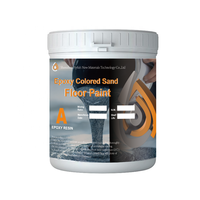 Peinture de sol auto-nivelante époxy à sable coloré pour intérieur, revêtement anti-dérapant et résistant à l'usure pour sols en ciment, effet marbre