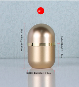 Bottiglia a Forma di Proiettile Dorata, Varie Capacità, Tappo a Vite per Serigrafia, Contattare il Venditore per Campionatura, Realizzata in PS - Product Image 2