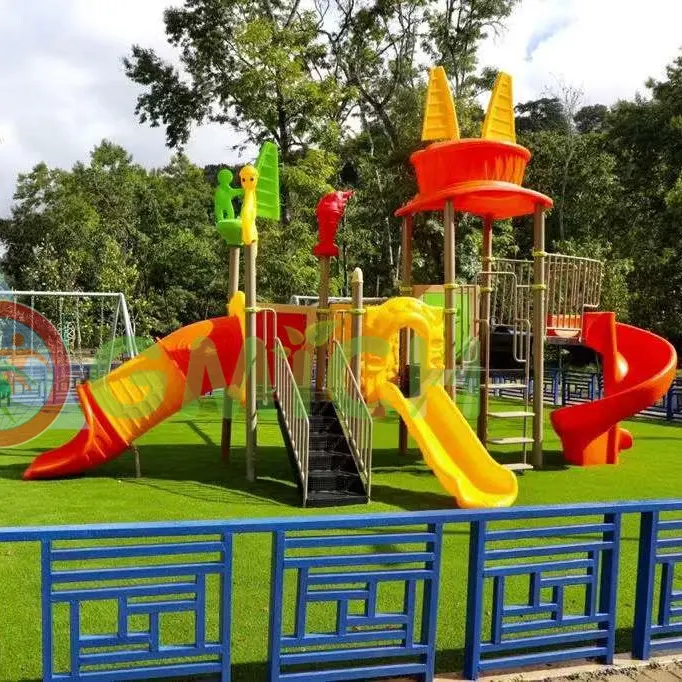 Goedkopere Commerciële Aangepaste Park Kids Outdoor Dubbele Glijbaan Klimmer Droom Sport Slides JMQ-G0790E