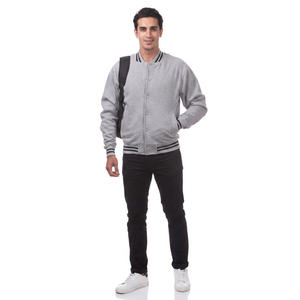Custom Logo Sporty Camouflage <b>Long</b> Sleeve <b>Men's</b> Fleece Varsity <b>Jacket</b> Stand Front Logo-OEM Service Customizable Colors Sizes - Product Image 1