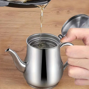 Stainless Steel Tea <b>Kettle</b> <b>With</b> Infuser Lid 1L Kitchen Teapot For Brewing Herbal Tea - Product Image 2