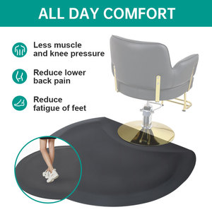 2 'X 3' tappetino da barbiere Anti fatica 1/2 ''spesse Comfort opaco Semi cerchio sedia da barbiere tappetino salone sedia tappetino - Product Image 3