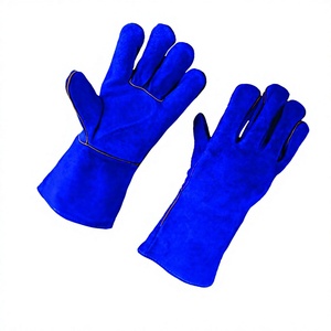 For Diamond Grain Texture Heat Fire Resistant Anti-Cut Breathable Palm Reinforced MIG/TIG Welding <b>Gloves</b> 14-inch 5/7/10mil - Product Image 5