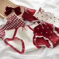 Celana dalam katun celana dalam wanita mode pita celana dalam bersirkulasi pinggang sedang celana dalam Lingerie perempuan cantik pakaian dalam Lenceria M-XL