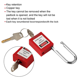 Cadenas de sécurité isolé BOZZYS LOTO, fabricant OEM, 38 mm, en acier, économique, avec clé identique et clé différente pour le verrouillage - Product Image 5