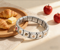 Bracelet modulaire italien tendance DIY, cadeau classique, personnalisable avec photo, bijoux commémoratifs pour couple, montre, bracelet amusant chat et ours