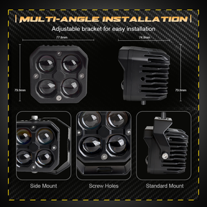 Ventes chaudes, phares auxiliaires pour <span class=keywords><strong>moto</strong></span>, projecteurs LED <span class=keywords><strong>mini</strong></span>, feux antibrouillard/de conduite pour <span class=keywords><strong>moto</strong></span>, blanc/jaune, feux LED pour <span class=keywords><strong>moto</strong></span> - Product Image 6