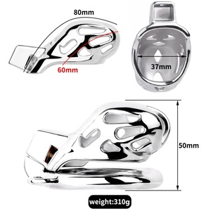 FRRK Heavy Duty Male Chastity Device Cobra 2.0 Penis Cage Metal Cock <b>Rings</b> with Belt Adults Supplies for Men - Product Image 6