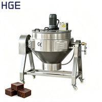 Marmite de cuisson inclinable à agitation planétaire pour chauffage au gaz GPL, en SUS304 de qualité alimentaire, pour confiture de piment, sirop de caramel