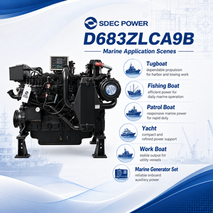 Motor Diésel Marino SDEC Serie D683 D683ZLC A9B 2430 rpm, Propulsión de Bajo Consumo para Yates, Transbordadores de Pasajeros y Embarcaciones de Patrulla - Product Image 2
