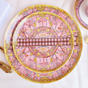 ชุดอาหารค่ำลายม้าสำหรับร้านอาหารโบนไชน่า จานอาหารค่ำ จานขนมปัง จานต่างๆ - Product Image 3