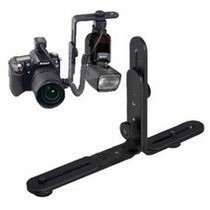 Three Eight Dual L Type <b>Flash</b> Mount Bracket For Camera Studio <b>Lighting</b> Metal Stand Product Photography Accessory - Product Image 2