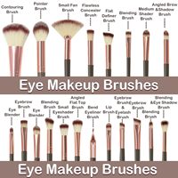 Ensemble de 46 outils de beauté de luxe, grand ensemble de pinceaux de maquillage, éponges de maquillage, pinceaux pour le visage, les yeux, le fard à joues, la poudre, etc.