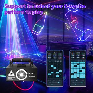 Proyector de Animación 3D con Control por Aplicación, Luz Láser para DJ, Emisión Azul/Roja, IP65, <span class=keywords><strong>Dibujos</strong></span> Personalizados, Reproducción de Texto para Fiestas, Escenarios y Discotecas - Product Image 5