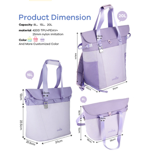 Portable Outdoor Beach Bag Multi-Size Insulated Thermal Handbag with Waterproof Zipper and Silk Print Logo - Product Image 3