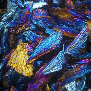 En gros Bleu Flamme Eplectroplated Tourmaline ange halo quartz en alliage de titane revêtement tourmaline noire