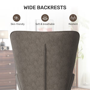 Patchwork Upholstered Tufted Dining Chair with Ottoman Multifabric Design Thick <b>Cushion</b> Wide Backrest <b>for</b> Warehouse and Park Use - Product Image 4