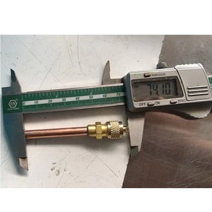 Bas prix <span class=keywords><strong>gaz</strong></span> réfrigérant réfrigérateur partie cuivre R134a R404a <span class=keywords><strong>R290</strong></span> 75mm Ac vanne d'accès vanne à broche de charge à vendre - Product Image 1