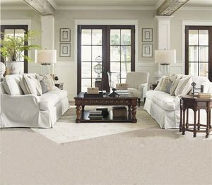 Sofá de Tres Plazas Extensible de Tela de Lino y Algodón Blanco Estilo Ins, Minimalista, Desmontable y Lavable, Muebles para Sala de Estar - Product Image 3