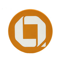 Sous-verre rond en PVC caoutchouté personnalisé avec logo, coloré, pour promotion ou cadeau d'entreprise