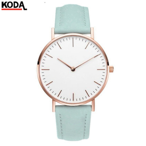 Orologio Sportivo da Donna Personalizzato Cassa in Lega Oro Rosa Cinturino in Nylon e Pelle 18mm Movimento al Quarzo Analogico Semplice Moda Logo del Marchio Vetro - Product Image 1