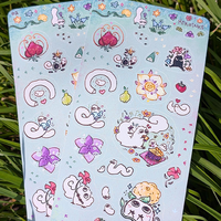 Feuilles d'autocollants décoratifs personnalisées, style dessin animé, feuilles d'autocollants en vinyle personnalisées pour enfants