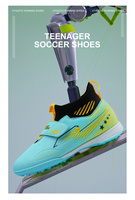 Chaussures de football unisexes pour enfants, version 2.0 améliorée, en cuir microfibre, antidérapantes, toutes saisons