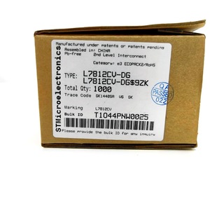Régulateur de tension à trois bornes L7812CV 12V TO-220, boîtier en aluminium, monophasé DC - Product Image 2