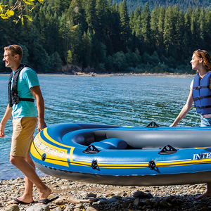 Intex – ensemble de 3 bateaux Challenger de 68370 m, pour sports, sports, pêche, bateau gonflable en plastique, Kayak pliable, 2.95m - Product Image 4